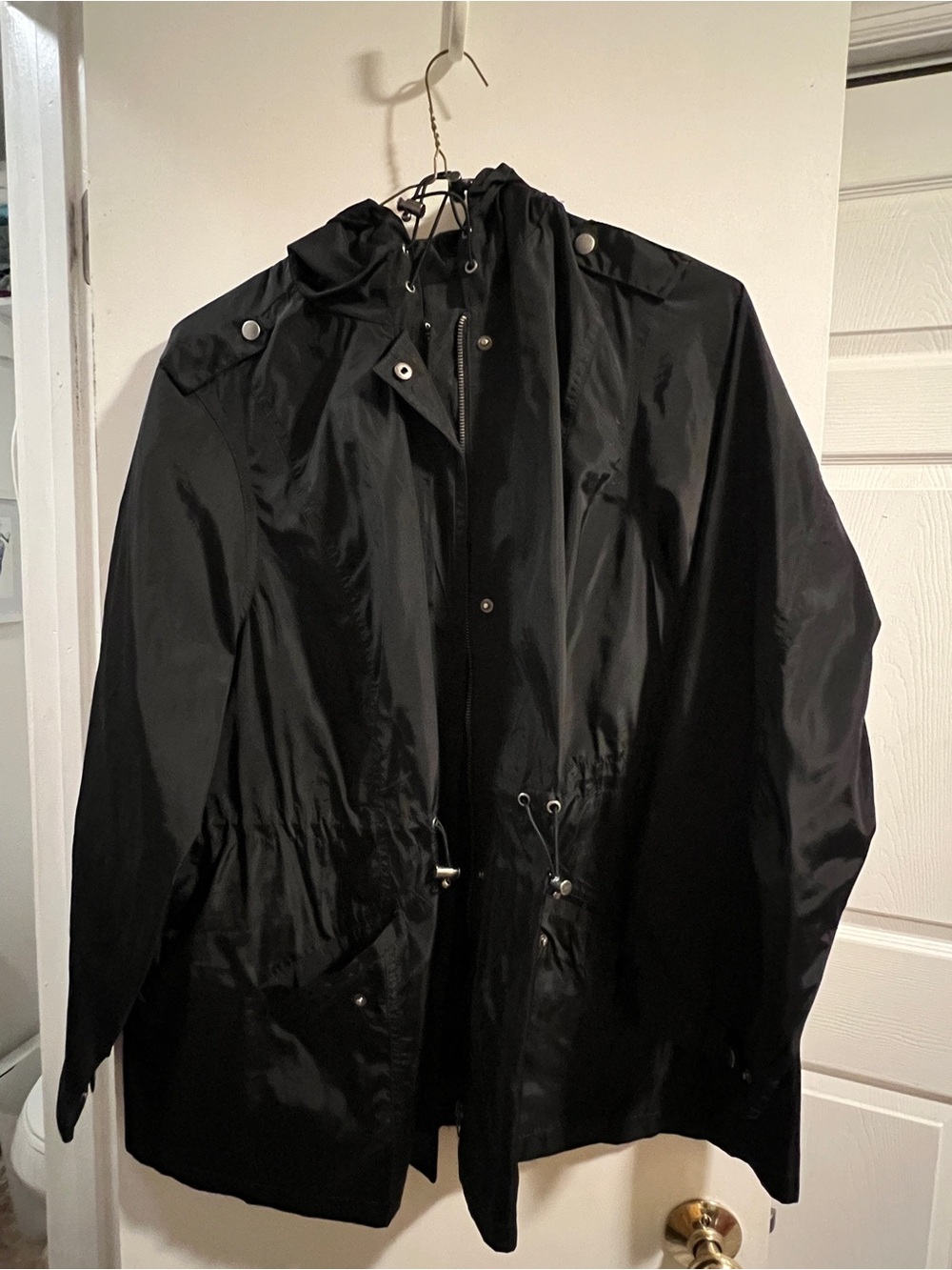 Torrid Plus Size Hooded Winbreaker in Black